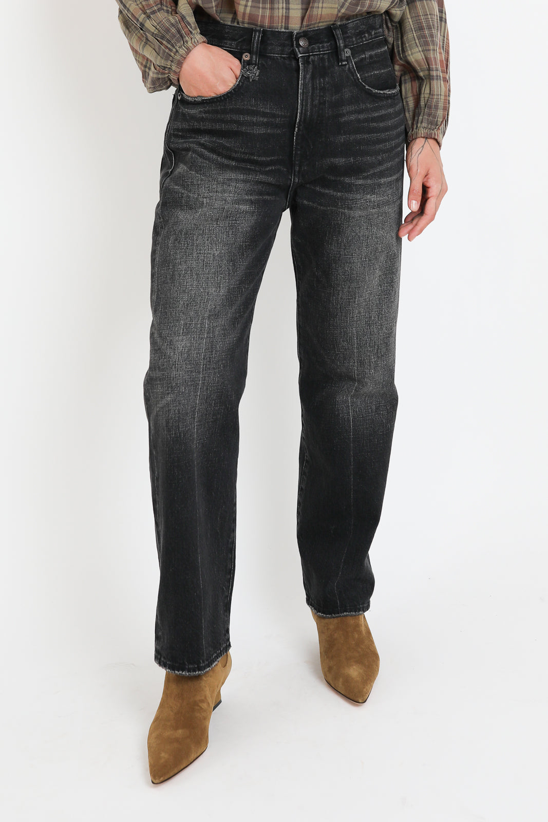 R13, Jeans Boyfriend in Brixton Black
