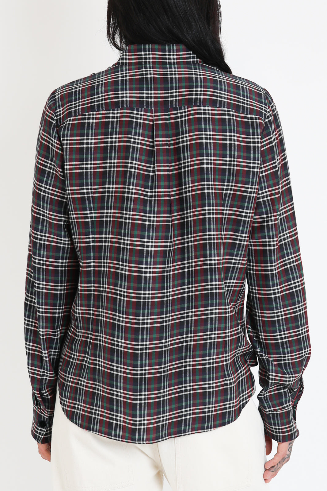 Forte-Forte, Bluse Tartan in Light Royal