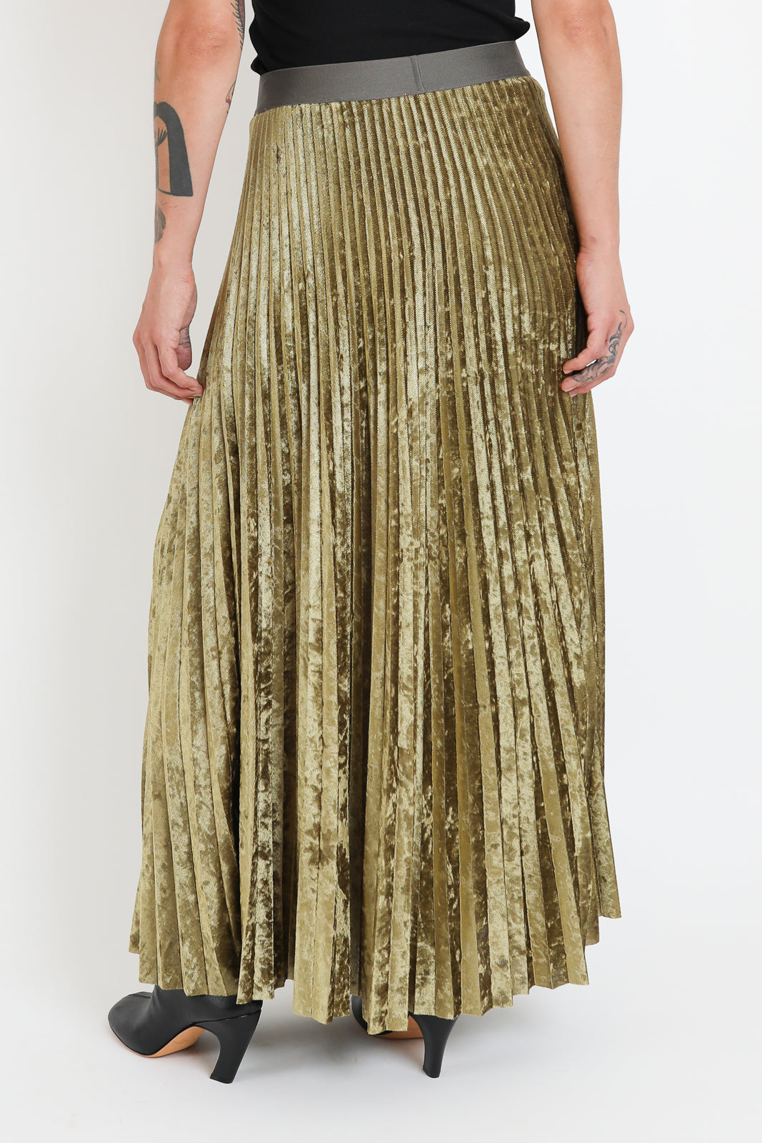 Forte-Forte, Skirt Soleil Plisse in Leaf