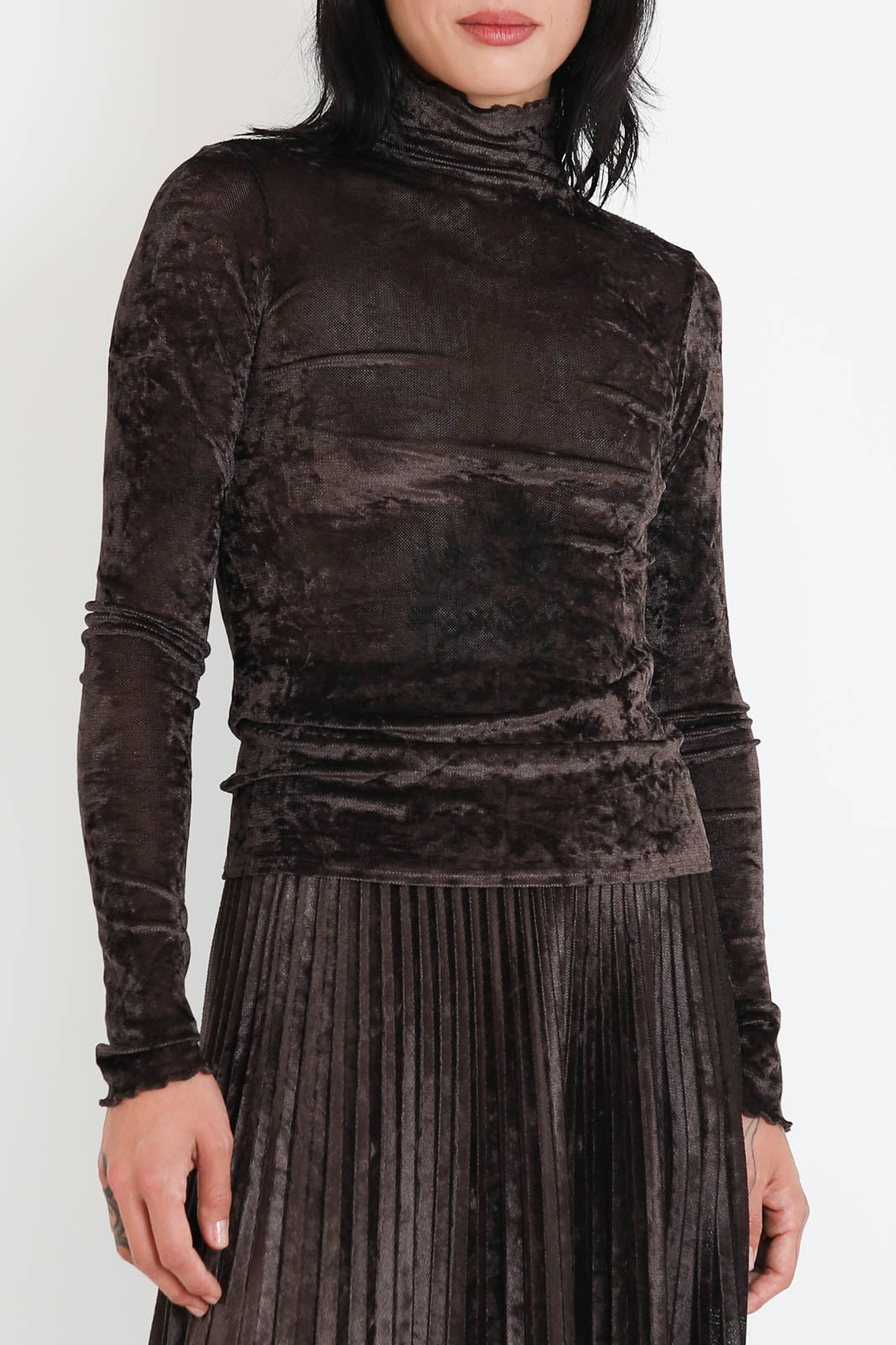 Forte-Forte, « Pullover » Flocked Stretch en fondant