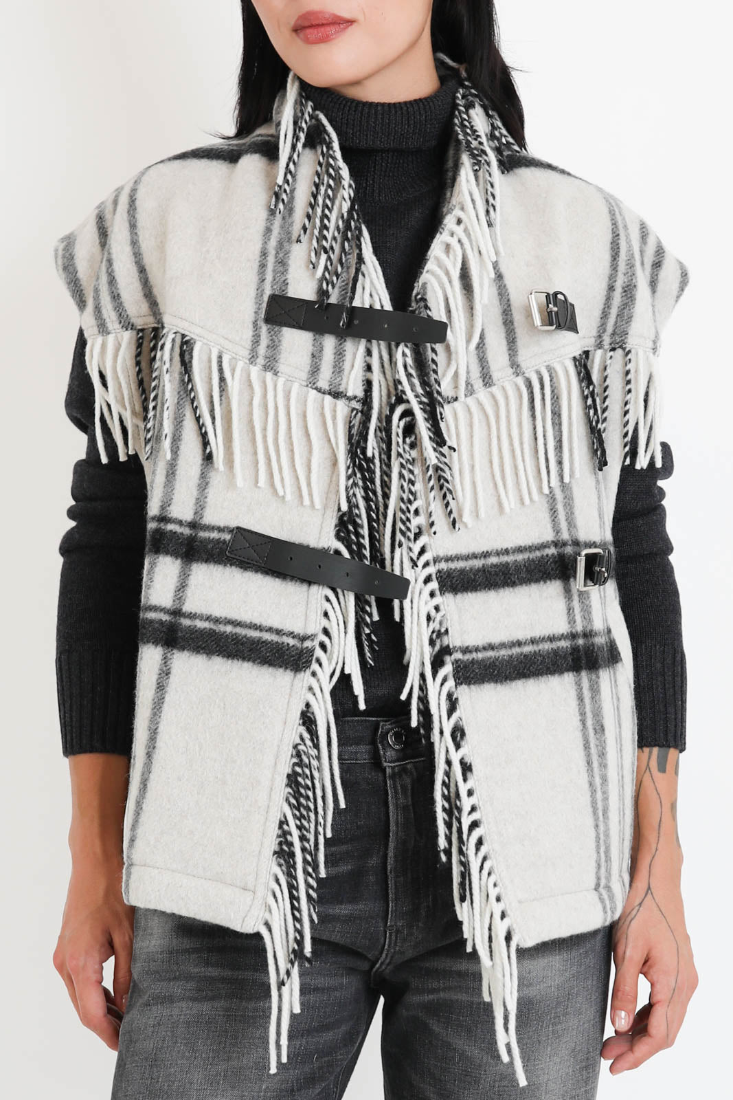 Marant Étoile, Gilet Ginesa in Ecru/Black