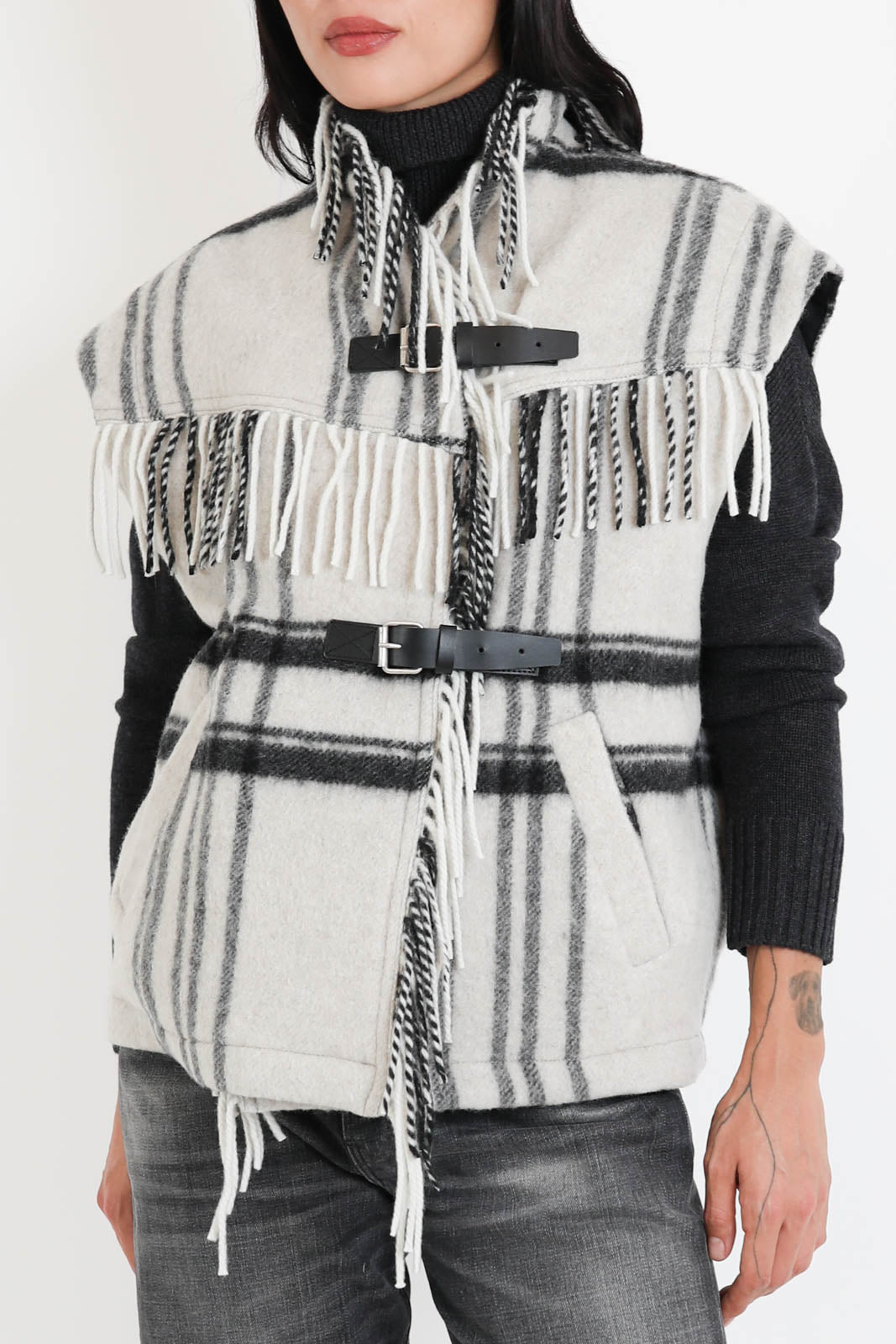 Marant Étoile, Gilet Ginesa in Ecru/Black