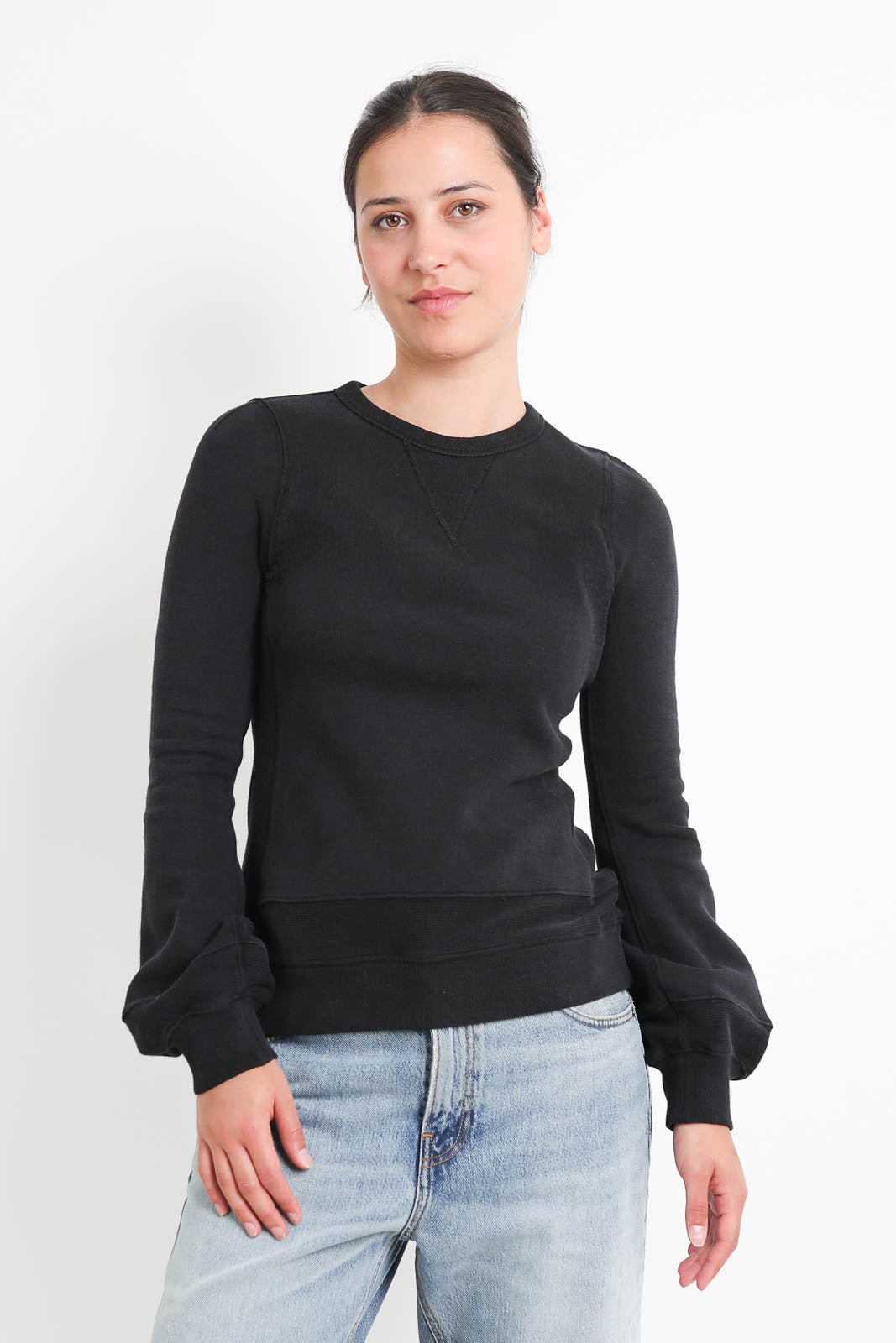 R13, Pullover Elongated in Schwarz