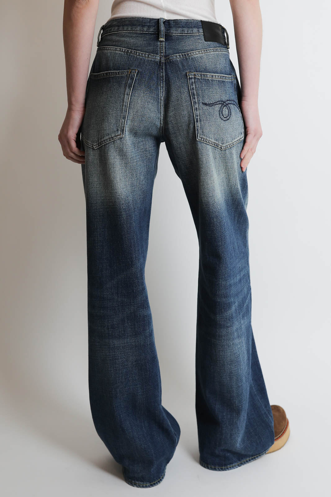 R13, Jeans D'Arcy in Raine Blue