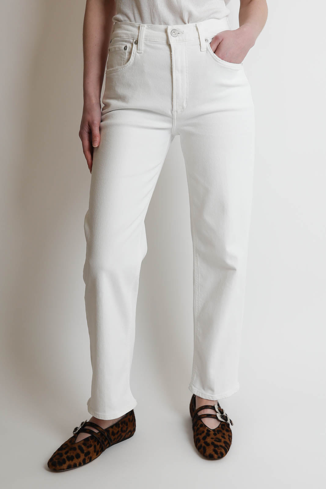 Agolde, Jeans Palma Straight in Soft White