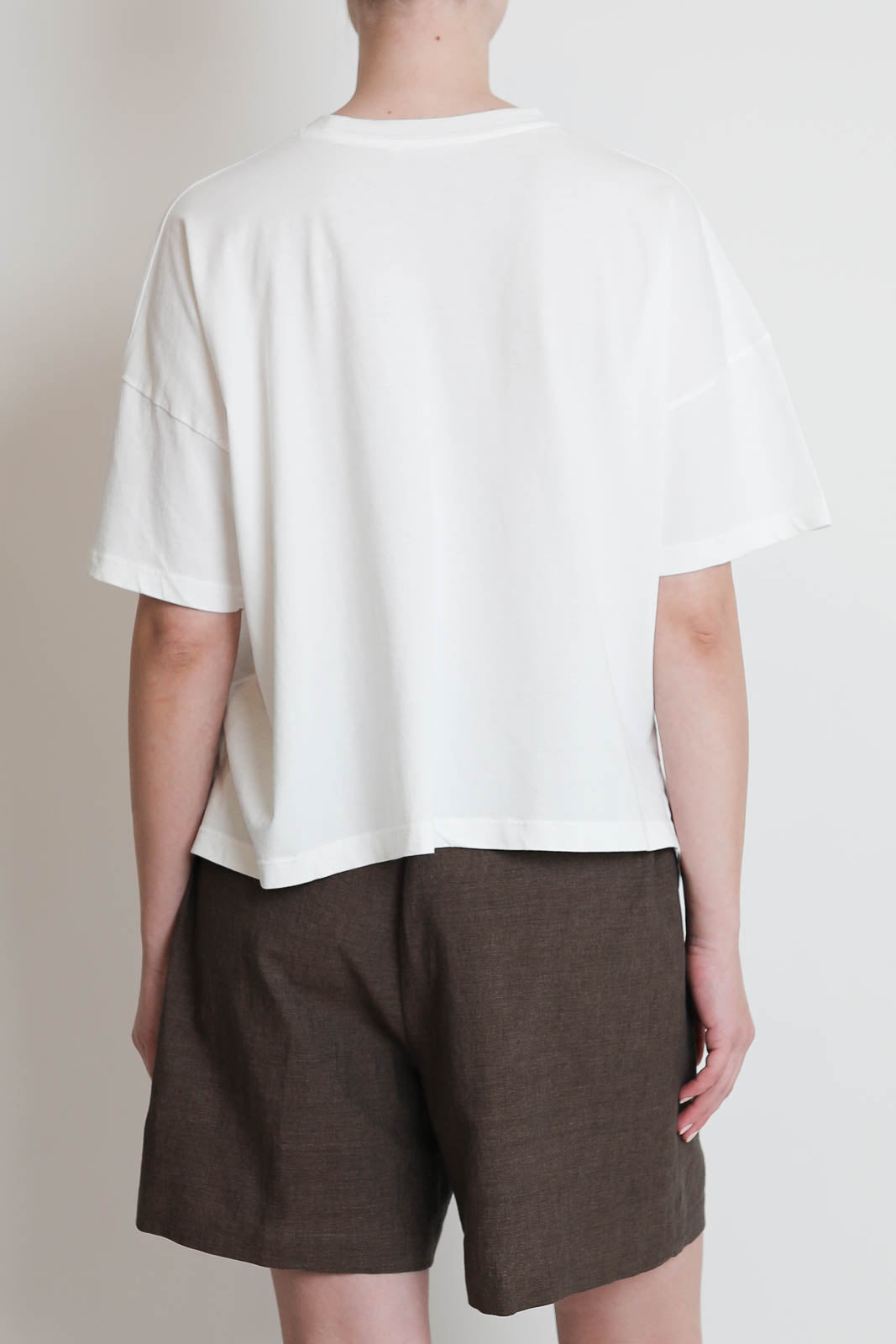 Pomandere, T-Shirt aus Baumwolle in Optical White