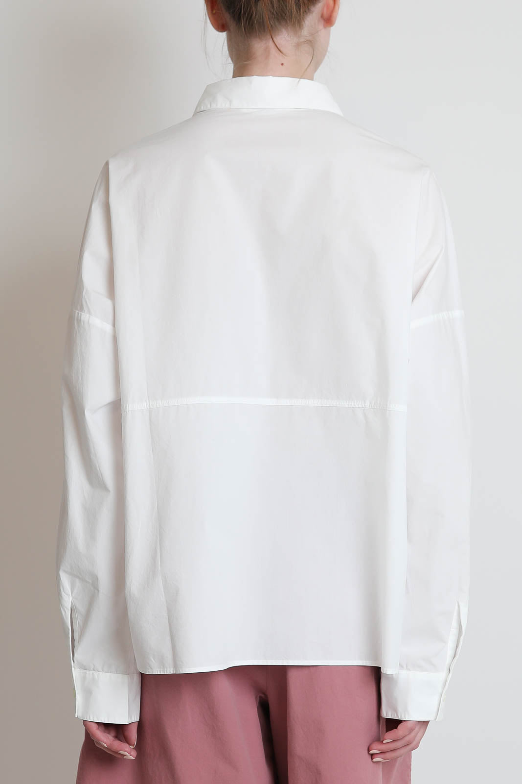 Pomandere, Bluse aus Baumwolle in Optical White