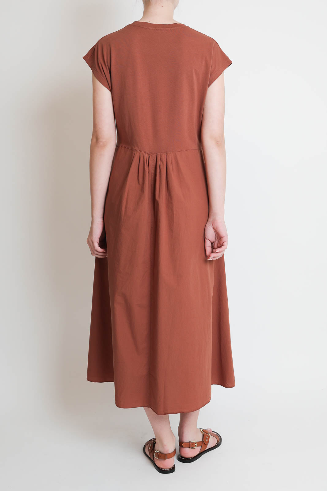 Pomandere, Kleid mit Kurzen Ärmeln in Canyon