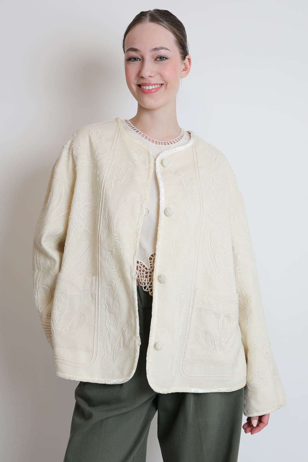 Forte-Forte, Jacke Iris in Avorio