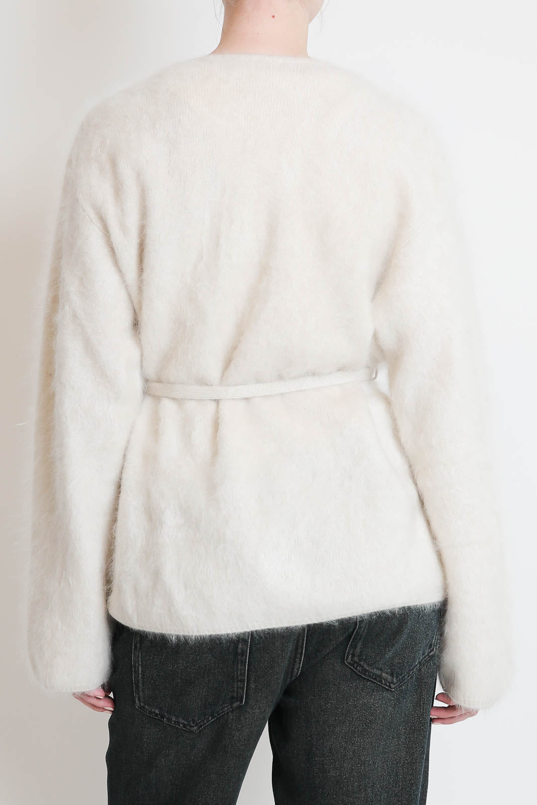 Soft Goat, Cardigan Brushed in Chalk