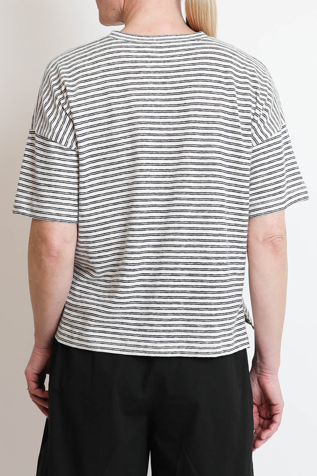 Pomandere, T-Shirt mit Streifen in Navy