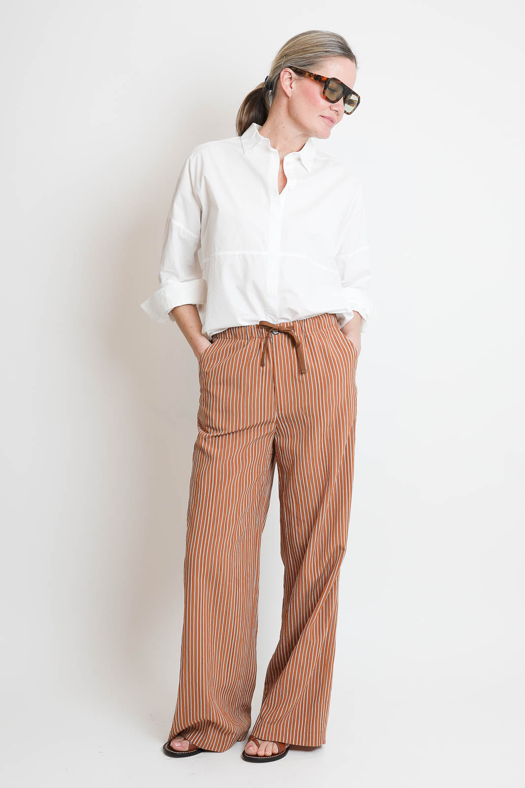 Pomandere, Hosen mit Streifen in Apricot