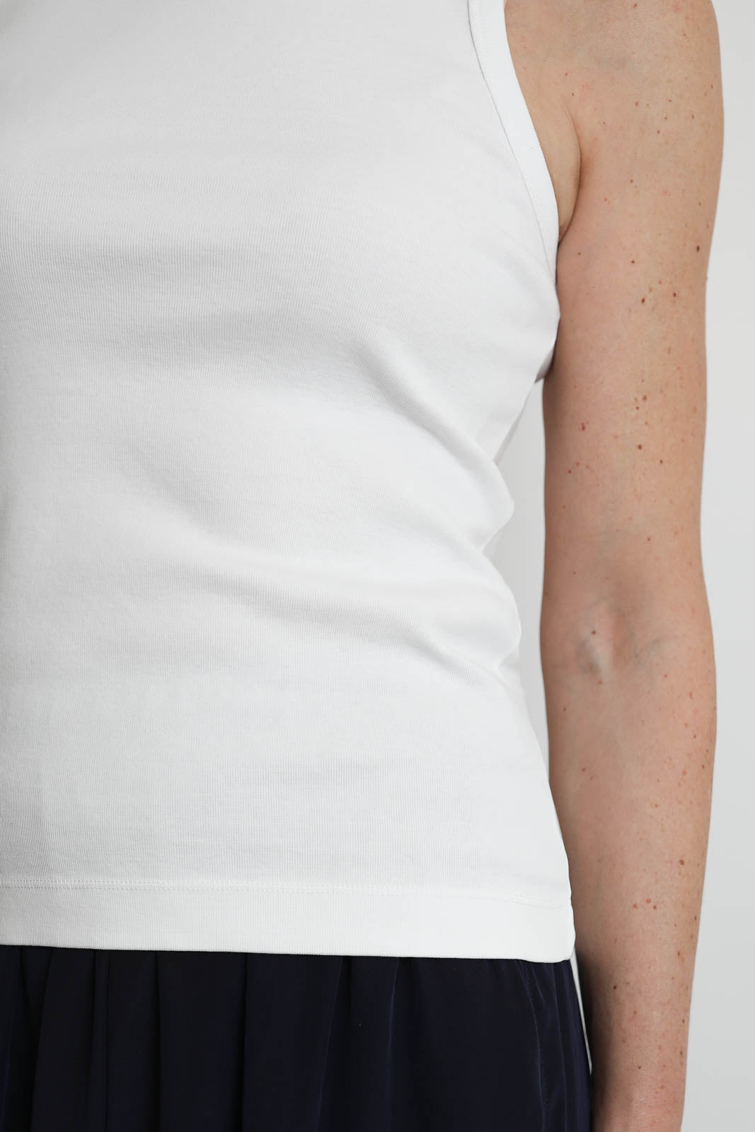 Zenggi, Tank Top Cotton Rib in Weiss