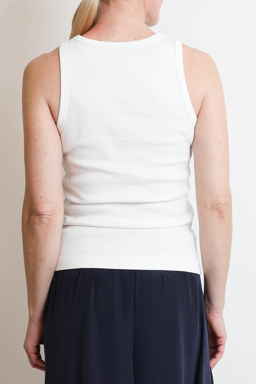 Zenggi, Tank Top Cotton Rib in Weiss