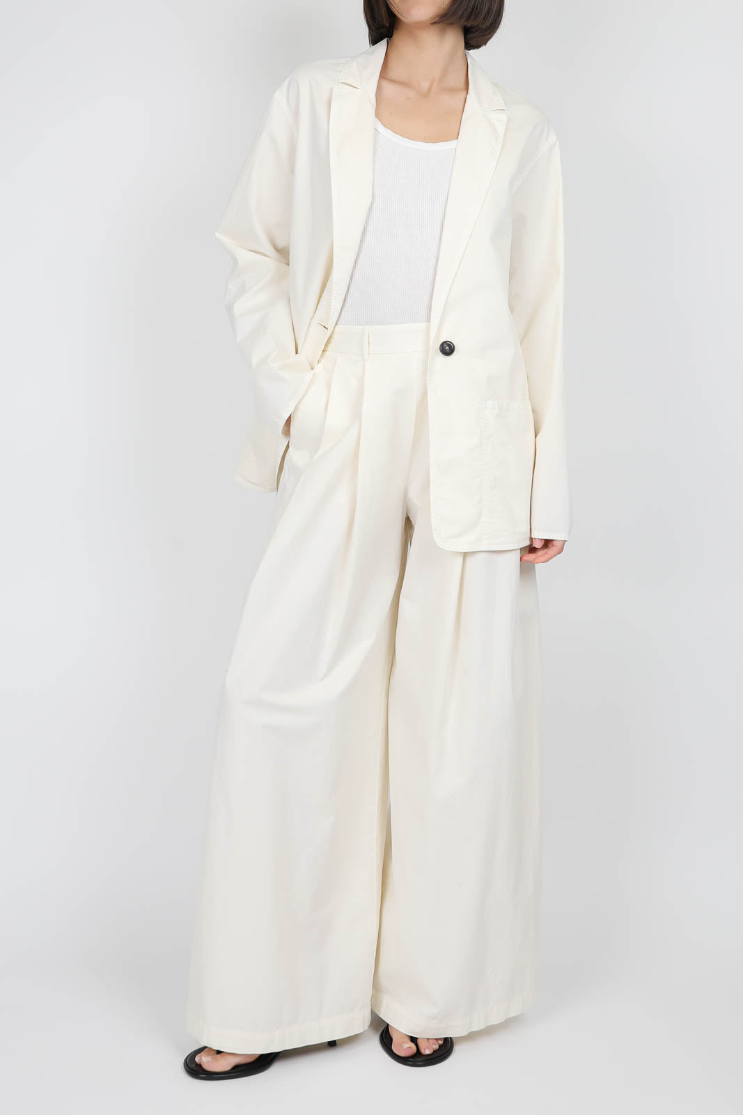 Blazer aus Baumwolle in Butter