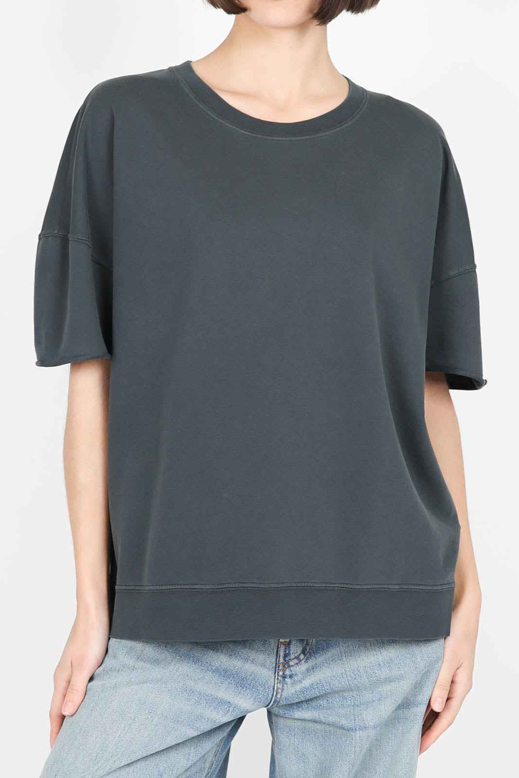 T-Shirt aus Baumwolle in Pirate Black