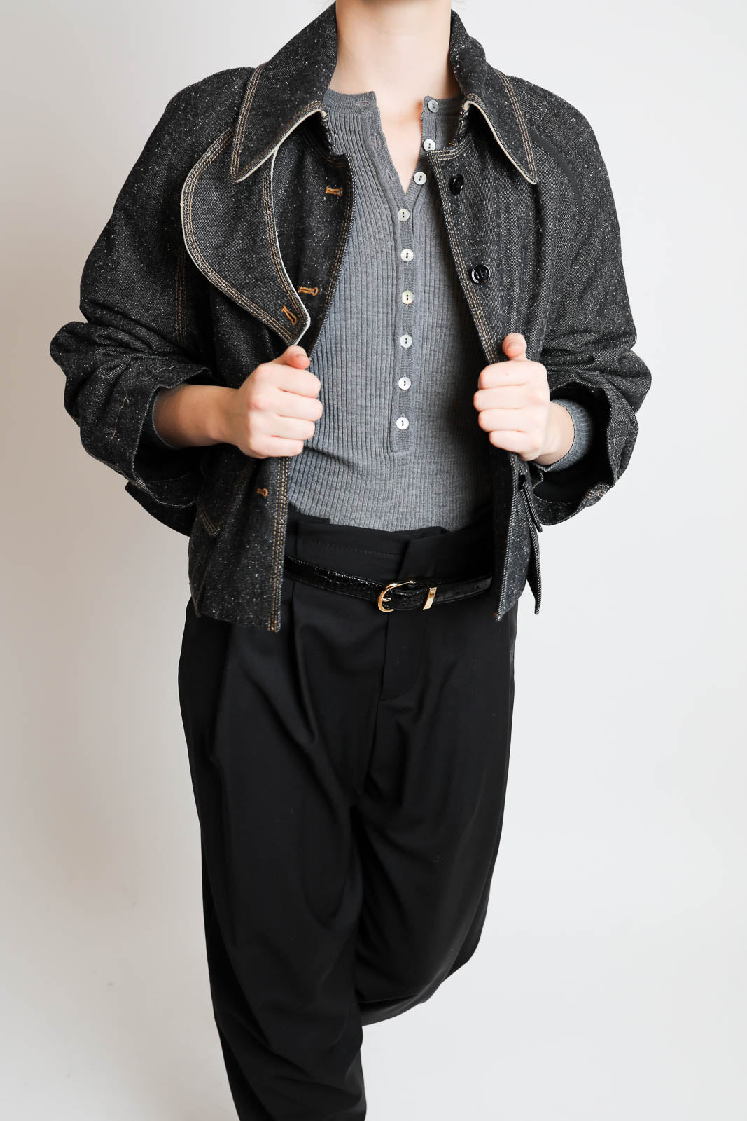 Nackiye, Jacke Precious Cargo in Indigo Raw