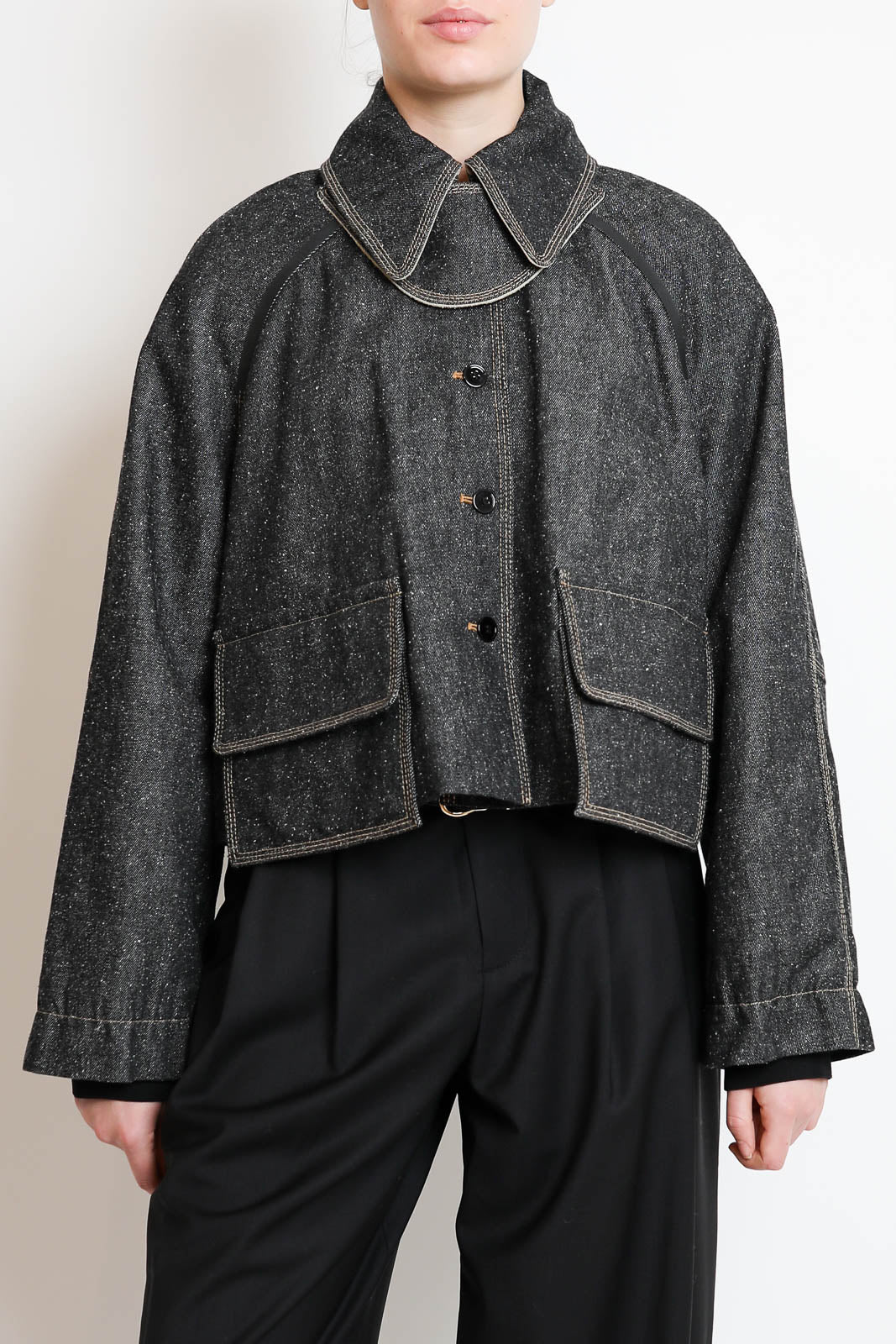 Nackiye, Jacke Precious Cargo in Indigo Raw