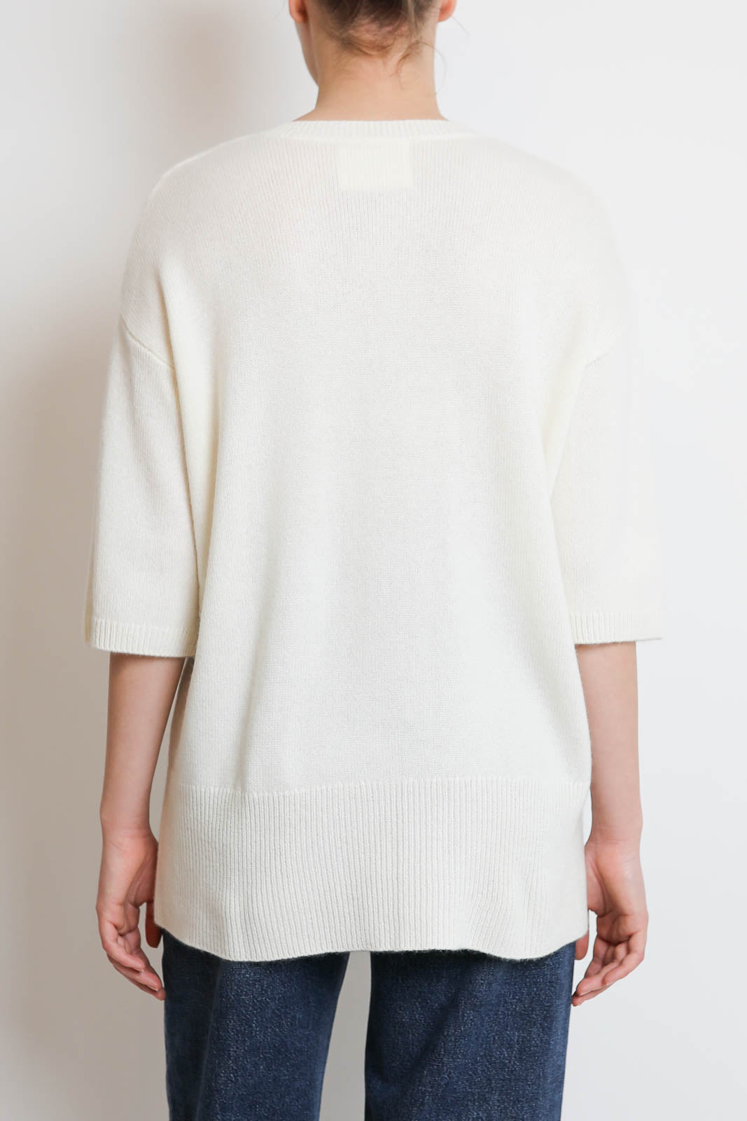 Lisa Yang, Pullover mit kurzen Ärmeln Camille in Cream