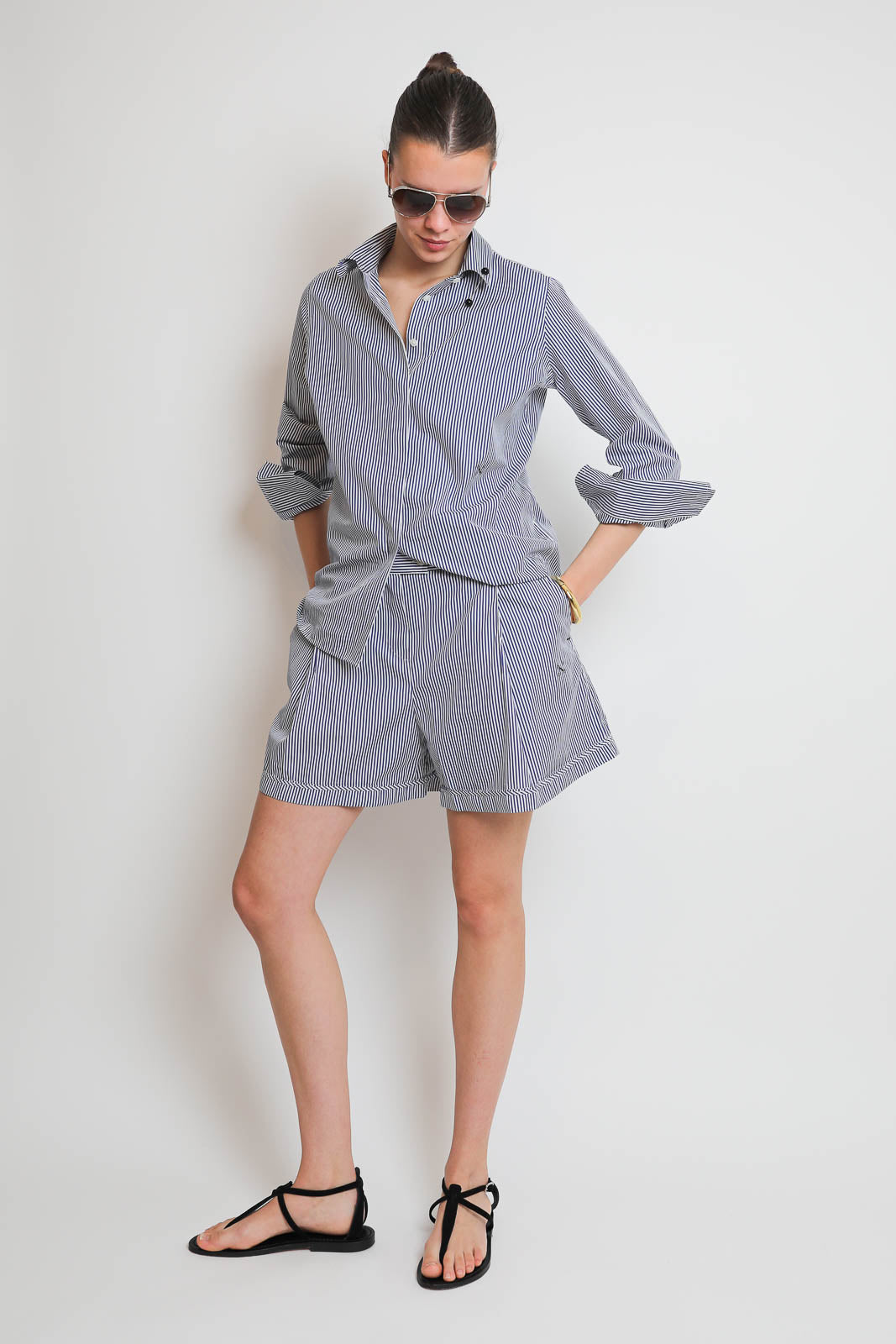 Nackiye, Bluse Saville in Navy Stripe