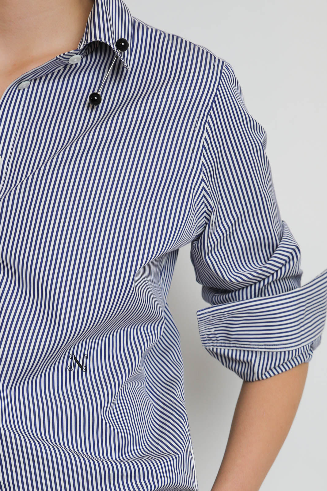 Nackiye, Bluse Saville in Navy Stripe