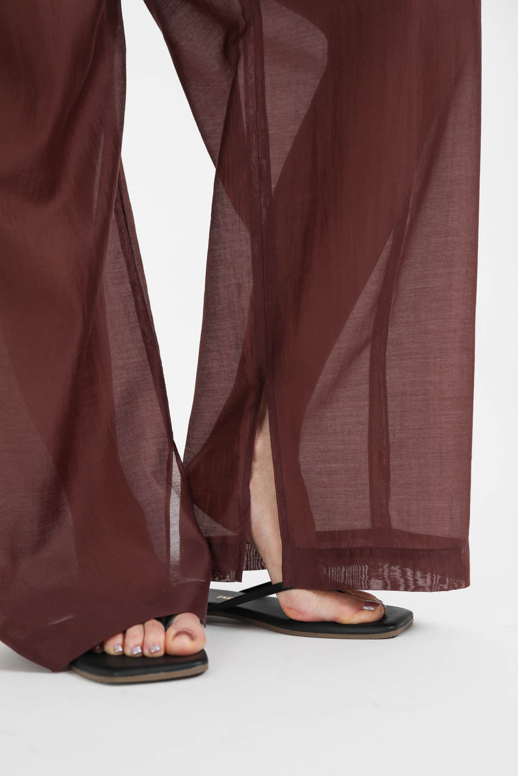 Tibi, Hose Stella Slit in Russet Brown