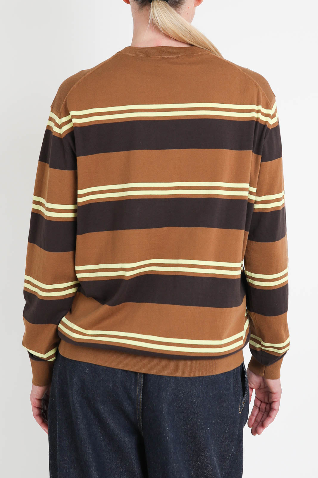 Tibi, Pullover Perfect Crewneck in Brown Multi