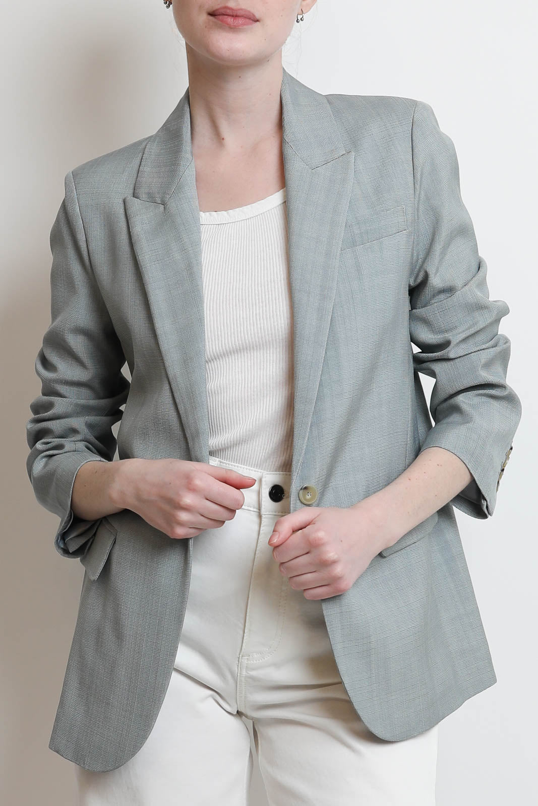 Forte-Forte, Blazer Hopsack in Lagune