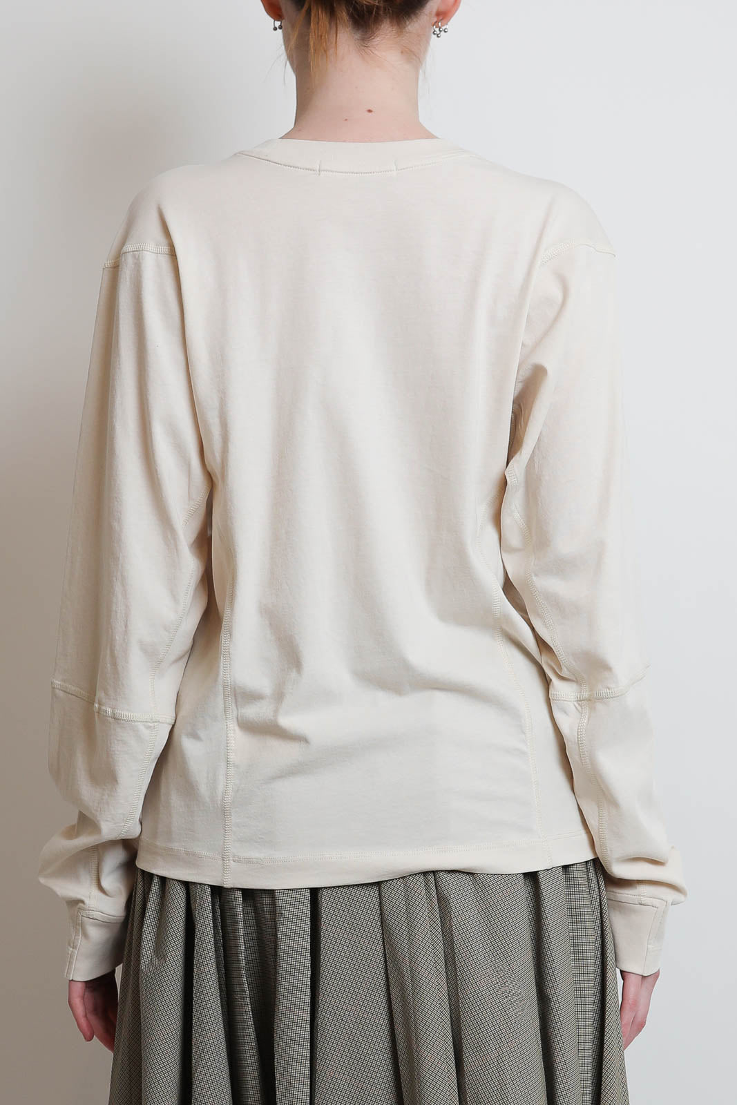 6397, Langarm-Shirt Coverstitch in Oat Milk