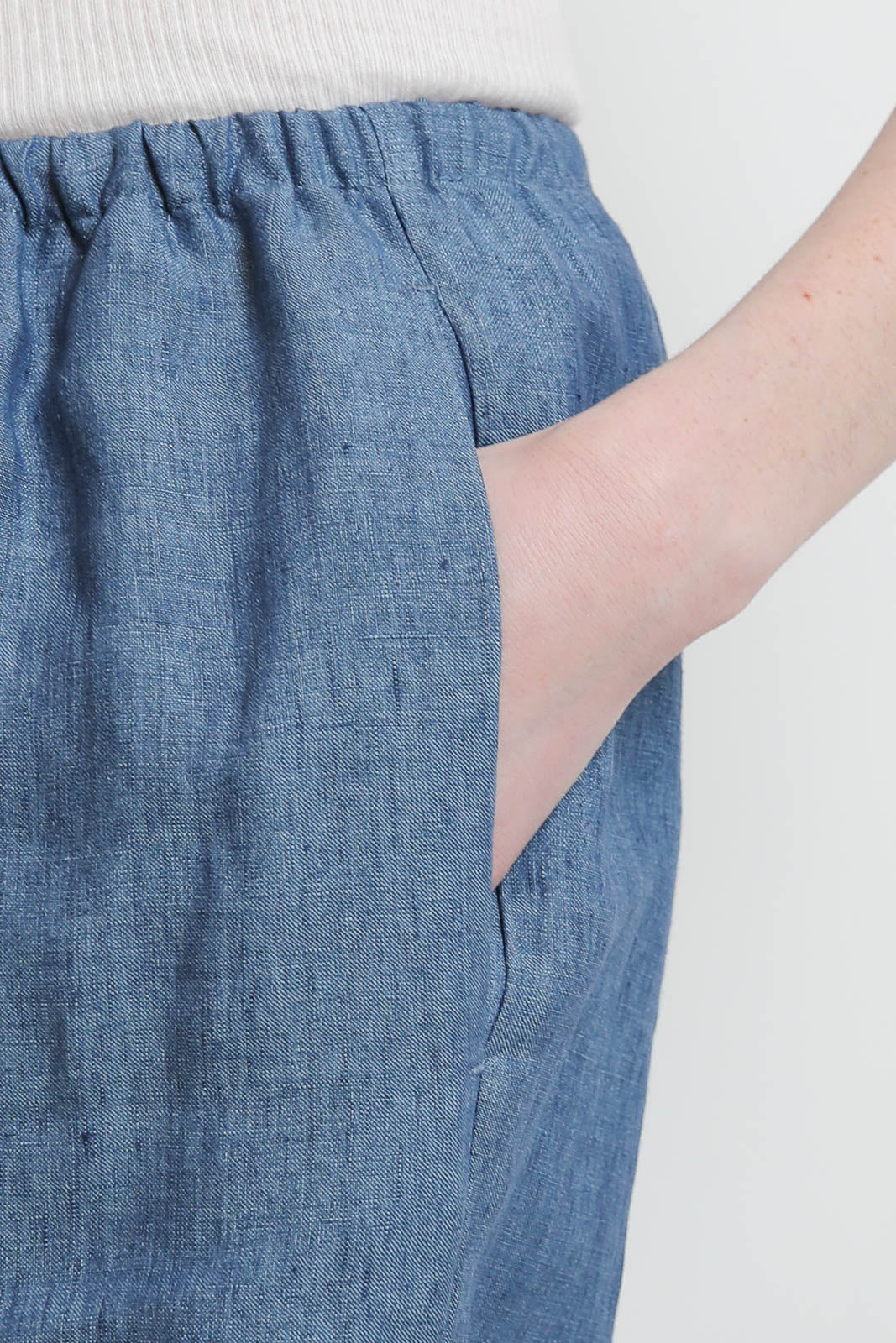 Rohe, Hose Relaxed Linen in Ocean Blue