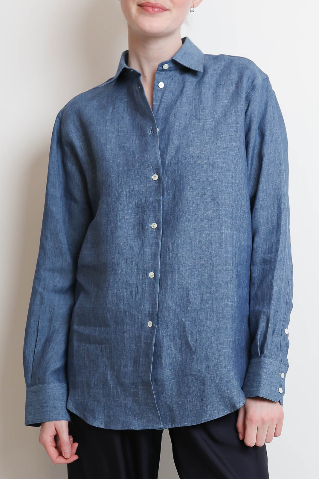 Rohe, Bluse Classic Chambray in Ocean Blue