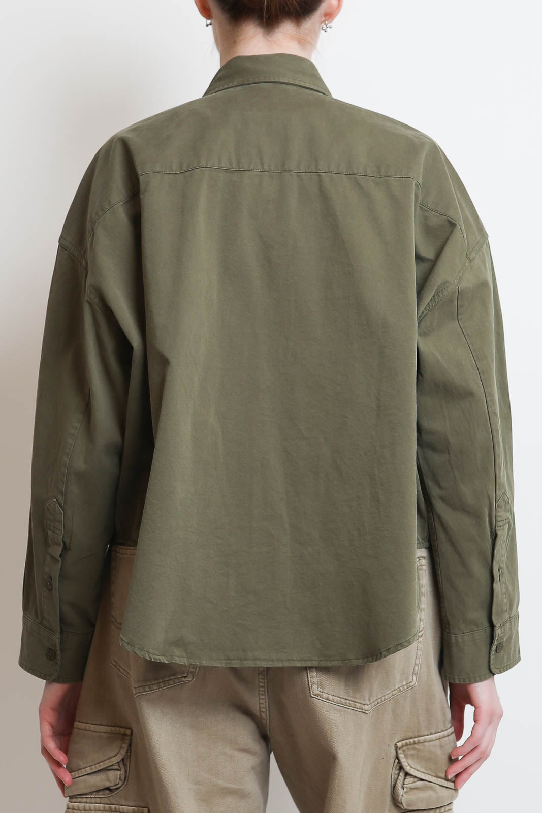 Denimist, Overshirt/Bluse Cropped Utility in Olive