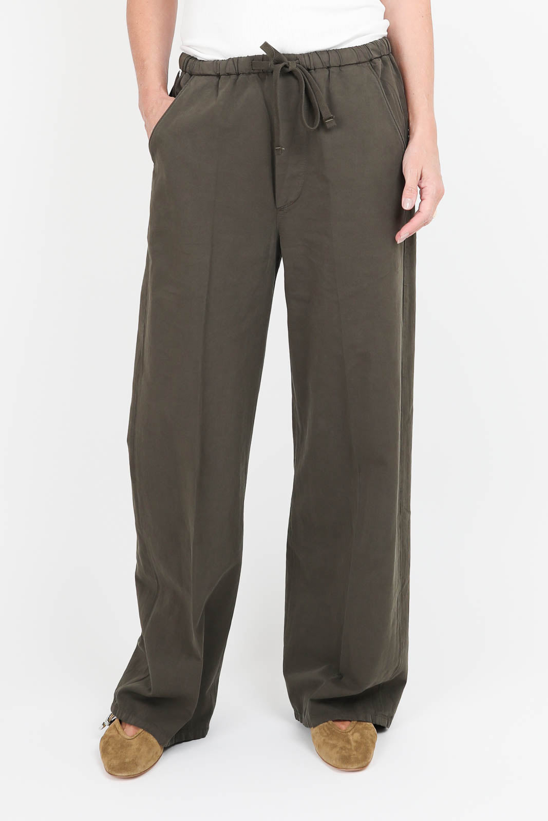 Hose Aurora in Dark Olive