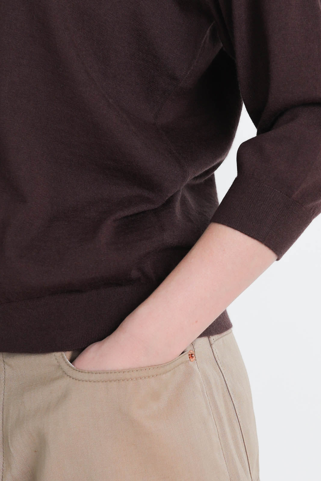 6397, T-Shirt Elbow Crew in Espresso