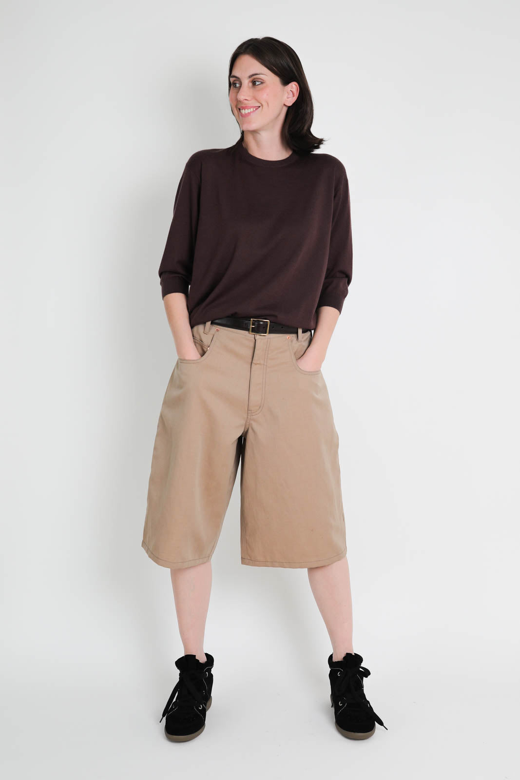 6397, T-Shirt Elbow Crew in Espresso