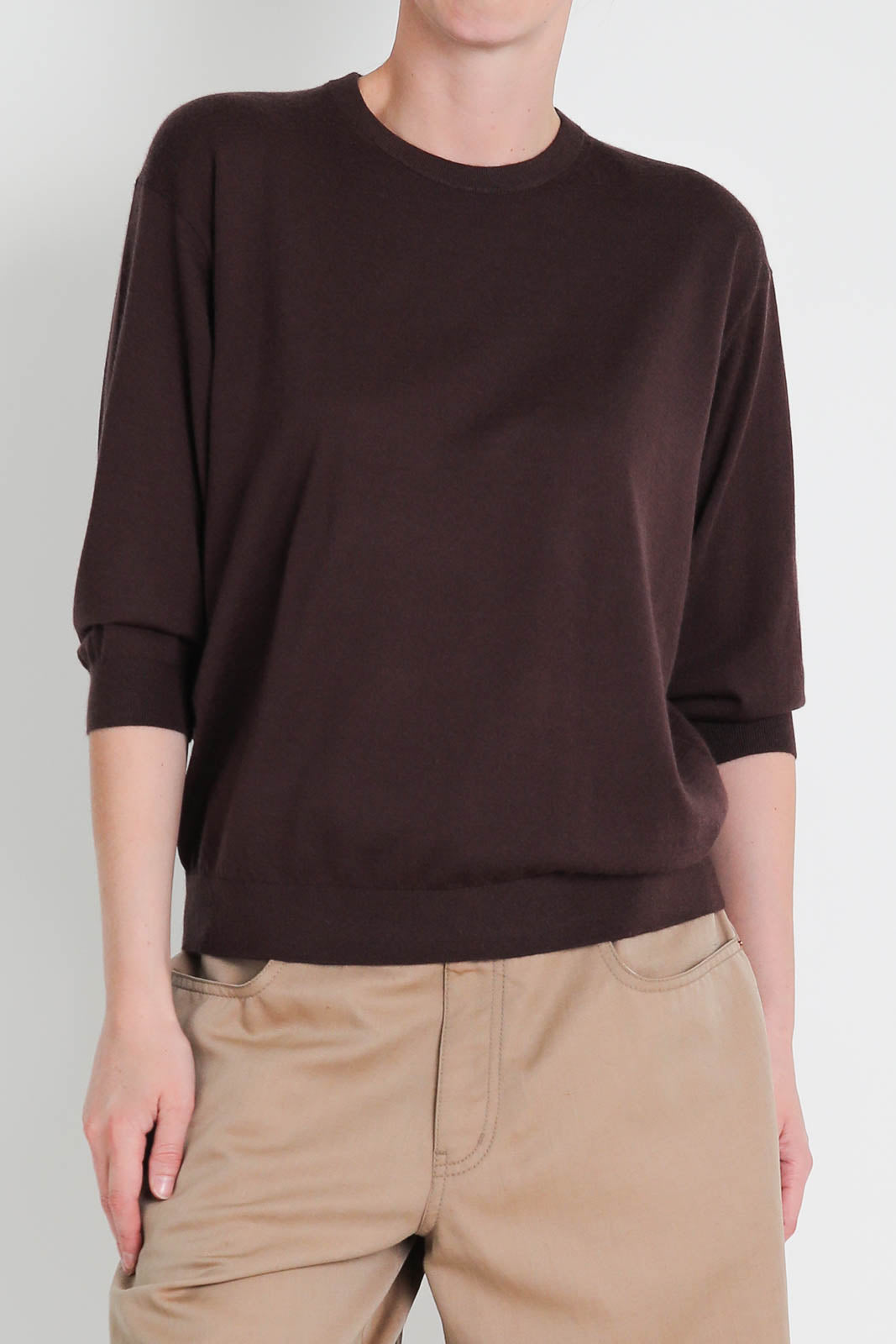 6397, T-Shirt Elbow Crew in Espresso