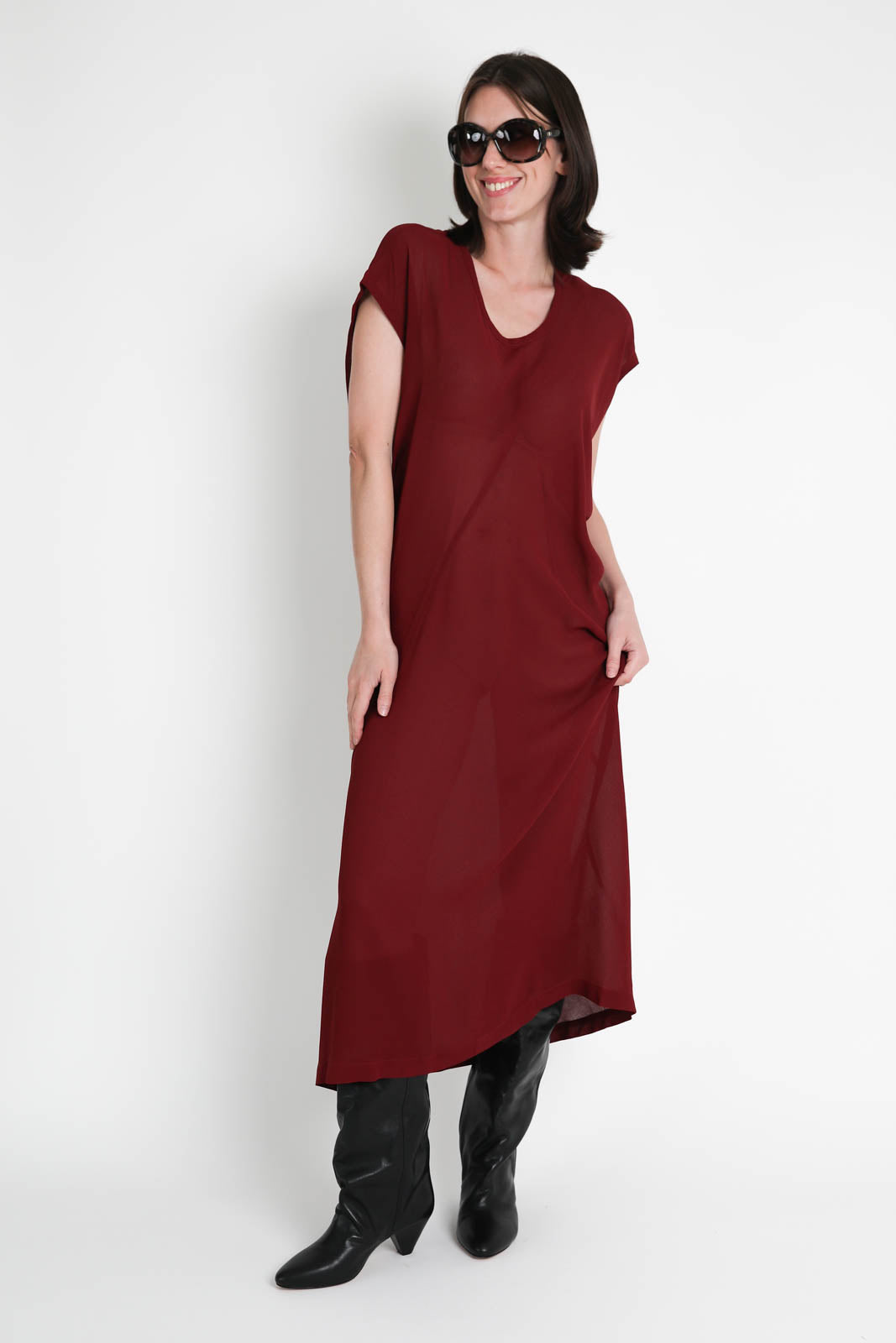 6397, Kleid S-Curve in Bordeaux