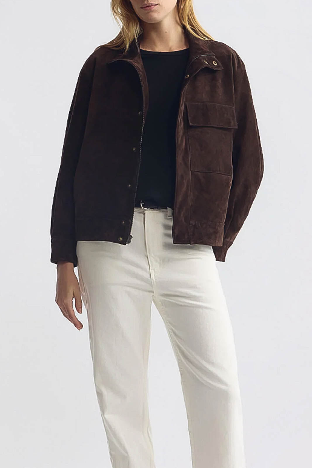 Nili Lotan, Jacke Cirque in Chocolate Brown