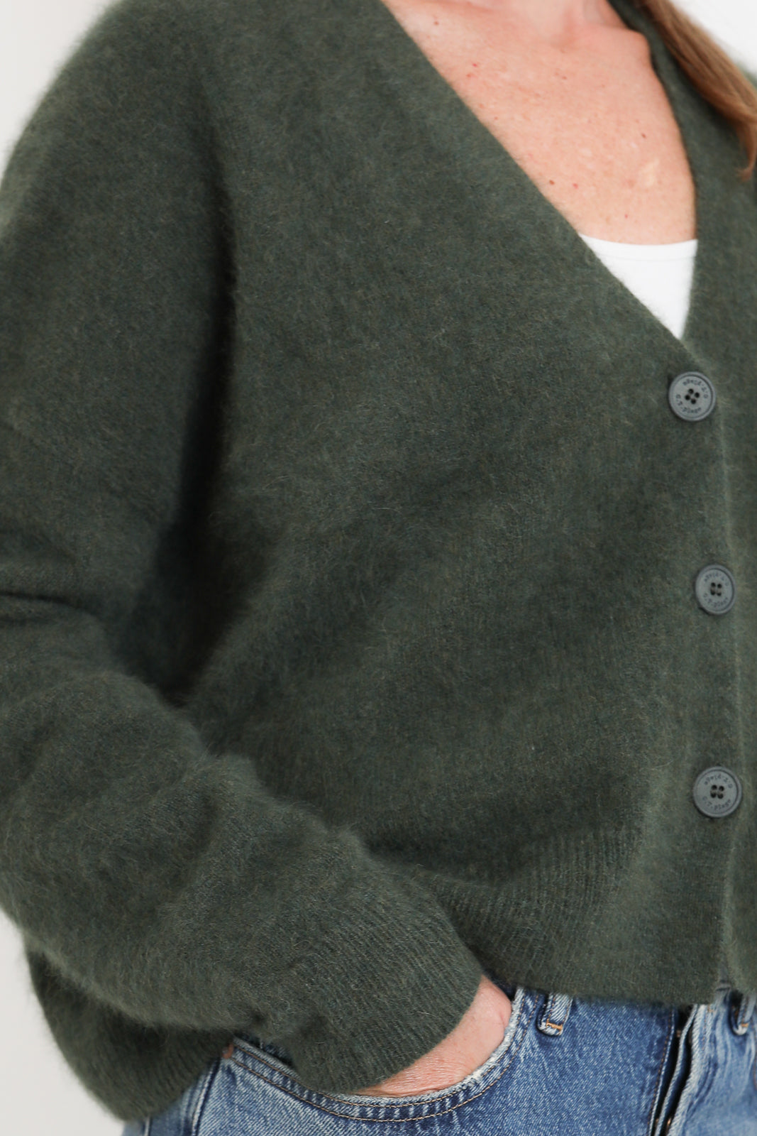 CTPlage, Cardigan aus Wolle in Khaki