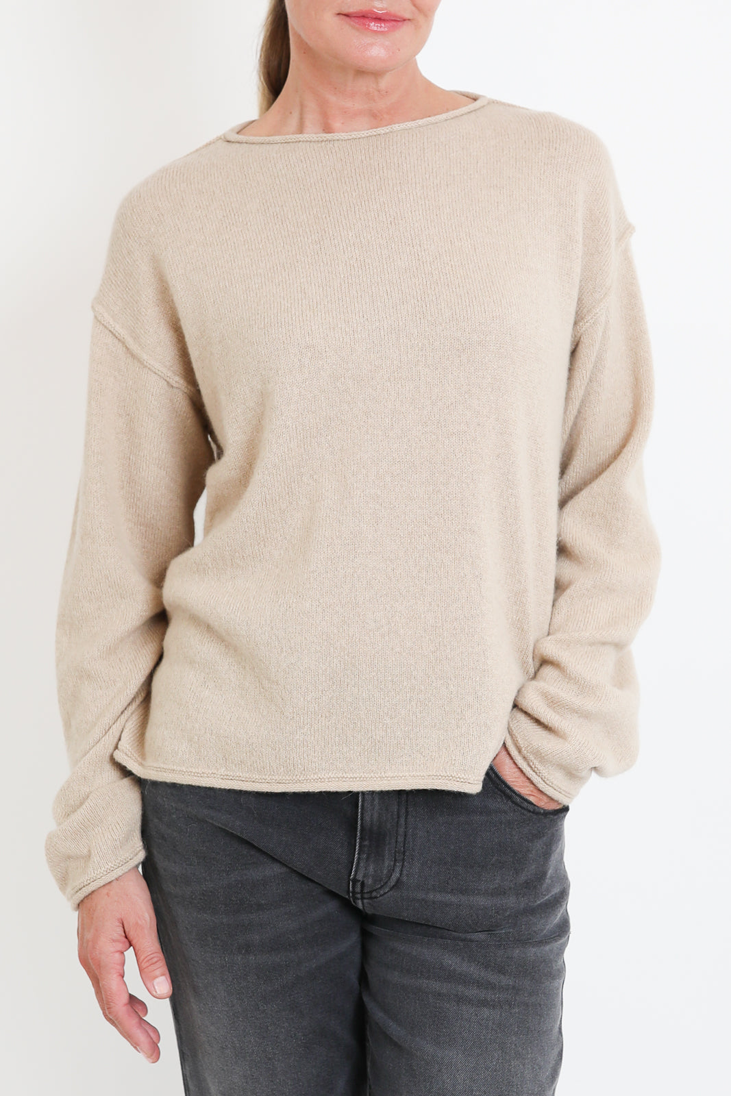 CTPlage, Pullover aus Alpakawolle in Beige