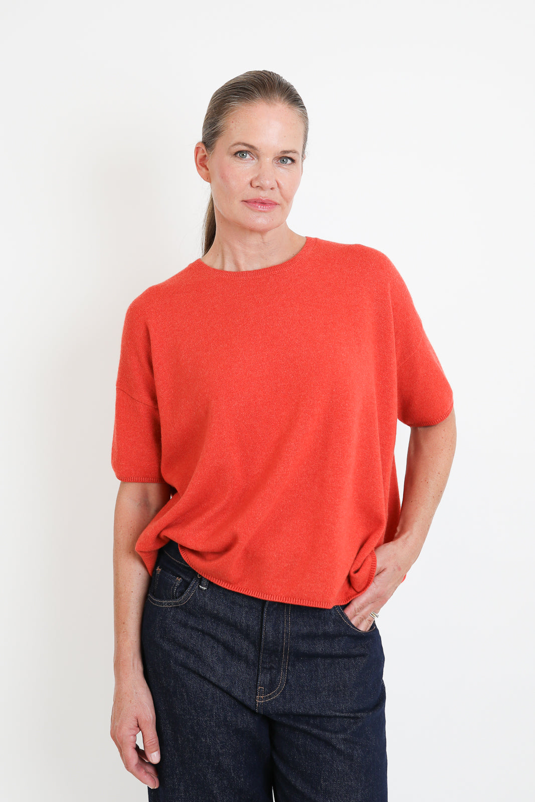 CTPlage, T-Shirt aus Kaschmir in Vermilion