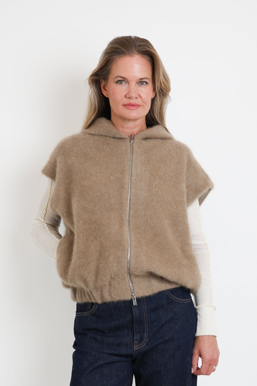 CTPlage, Gilet mit Kapuze in Camel