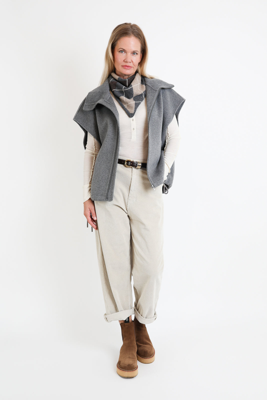 Soeur, Gilet Juno in Gris Clair