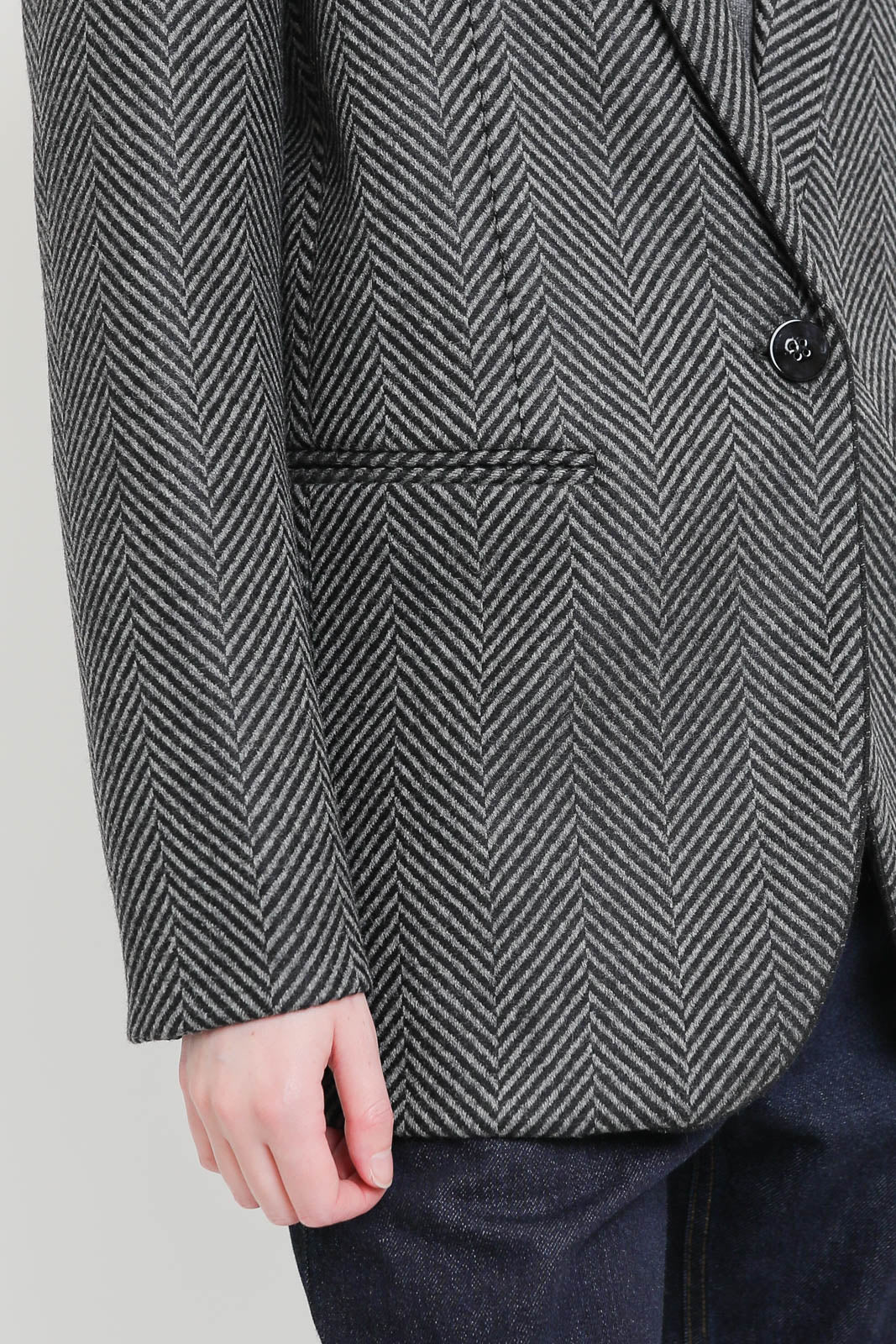 Forte-Forte, Blazer Chevron Wool in Antracite
