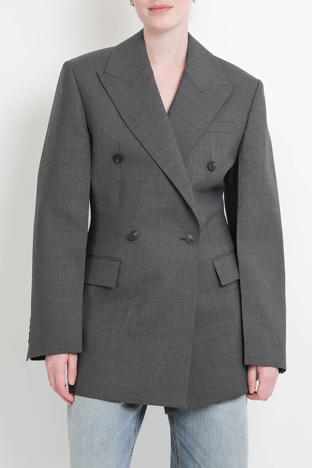 Rohe, Blazer Hourglass in Dark Grey Melange