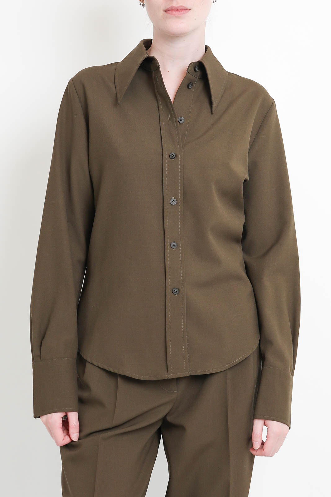 Rohe, Bluse aus Wolle in Forest