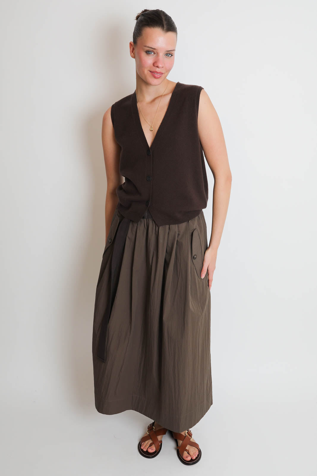 Zenggi, Gilet Cashmere Blend in Braun