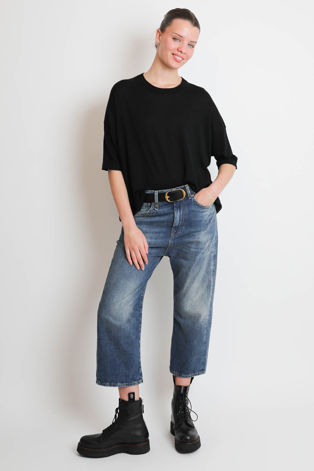 C. T. Plage, Pullover Round in Schwarz