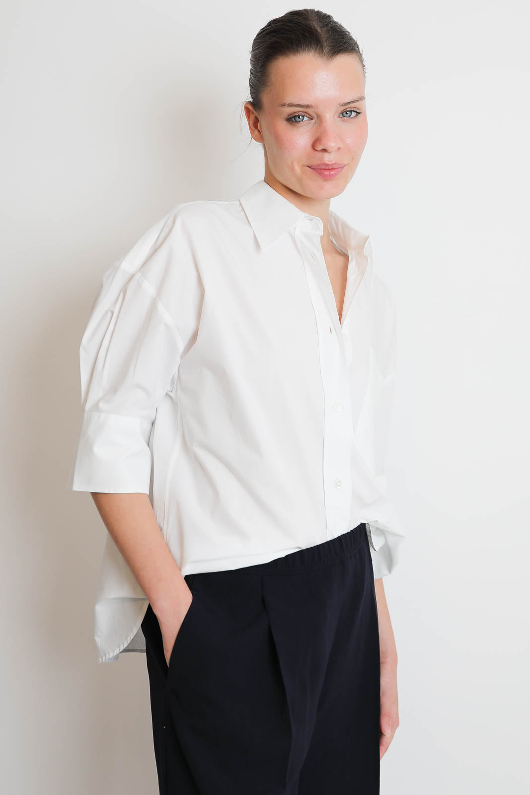 Zenggi, Bluse Poplin Cuf in Weiss