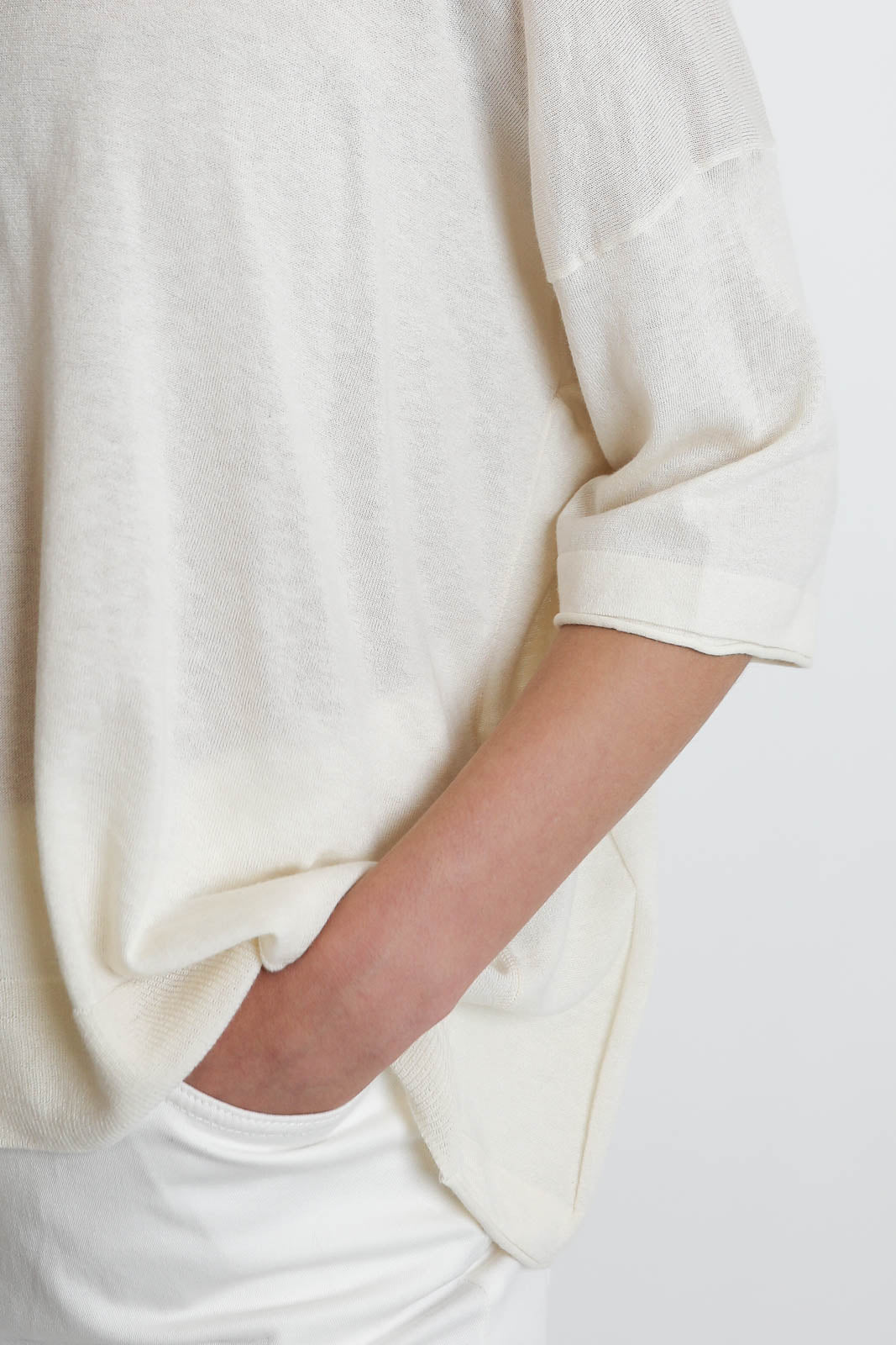 C. T. Plage, Pullover Round in Weiss